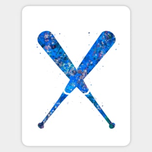 Baseball bat blue Sticker